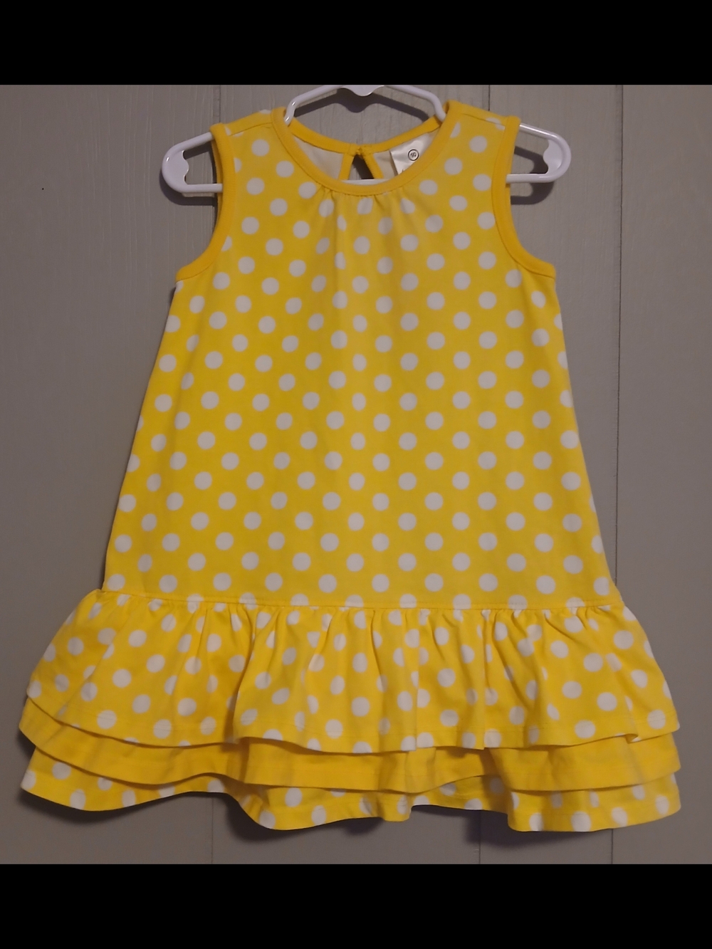 Hanna Andersson Nwt Girls 90 Yellow Polka Dot Dress